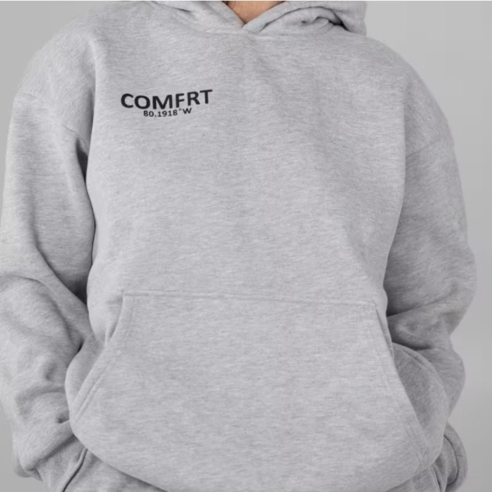 Comfort Graphic Light Gray Women's Hoodie